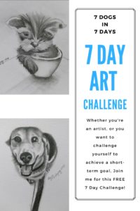 7 Day Challenge; 7 Dogs in 7 Days Art Challenge https://toseaornottosee.com
