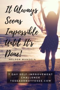 7 Day Self-Improvement Challenge https://www.toseaornottosee.com